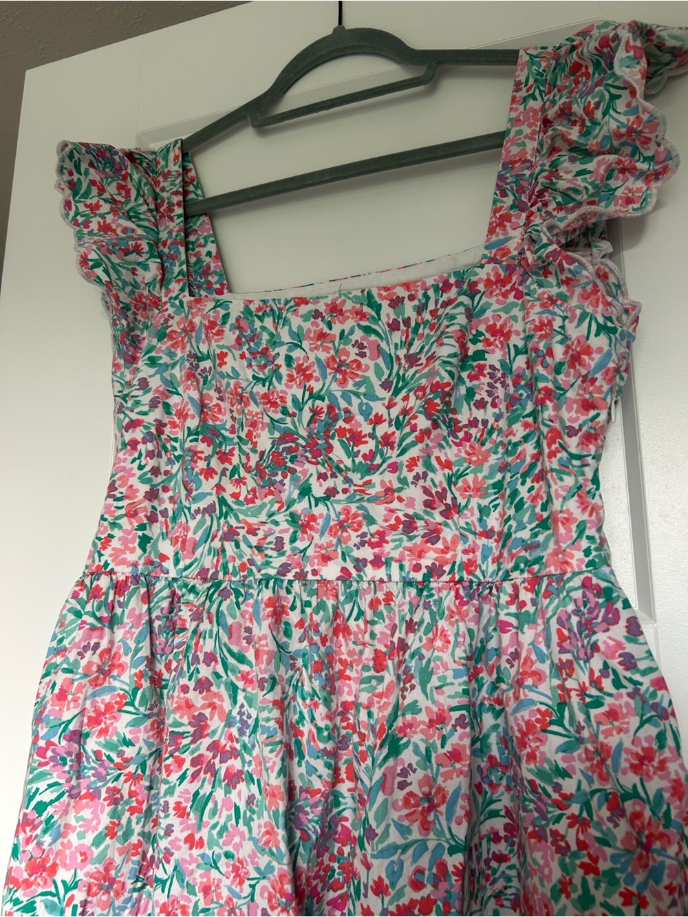 J.Crew midi floral dress with ruffle sleeves cottagecore - Picture 5 of 12